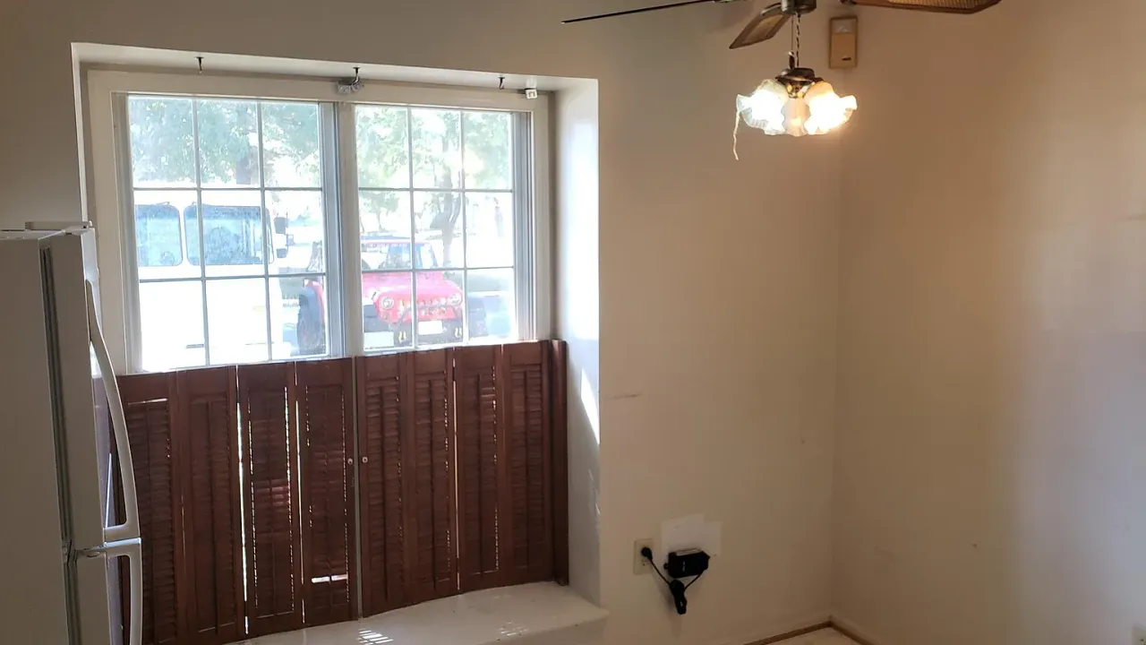 Dining space at 4515 Grouse Place before its latest updates